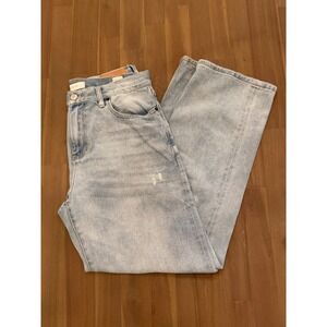 PAC SUN Baggy Jeans Men Light Wash Distressed Denim 32x32